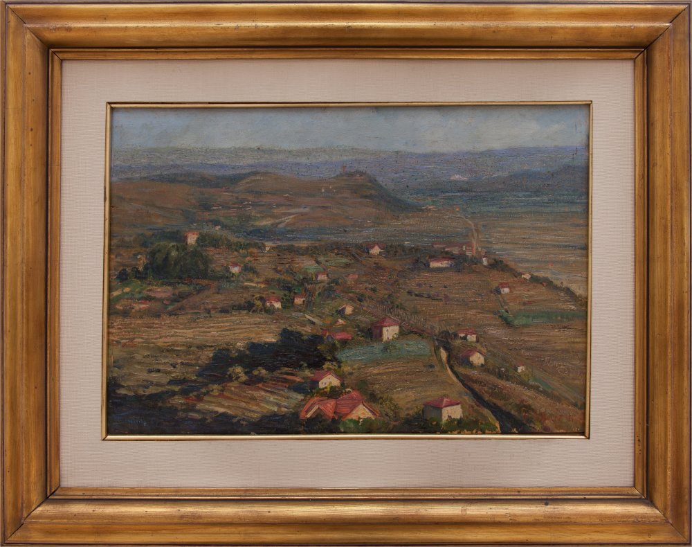 filippo vacchetti: Colline del Roero datato 1918